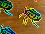 Beetle Holographic Sticker Water Resistant