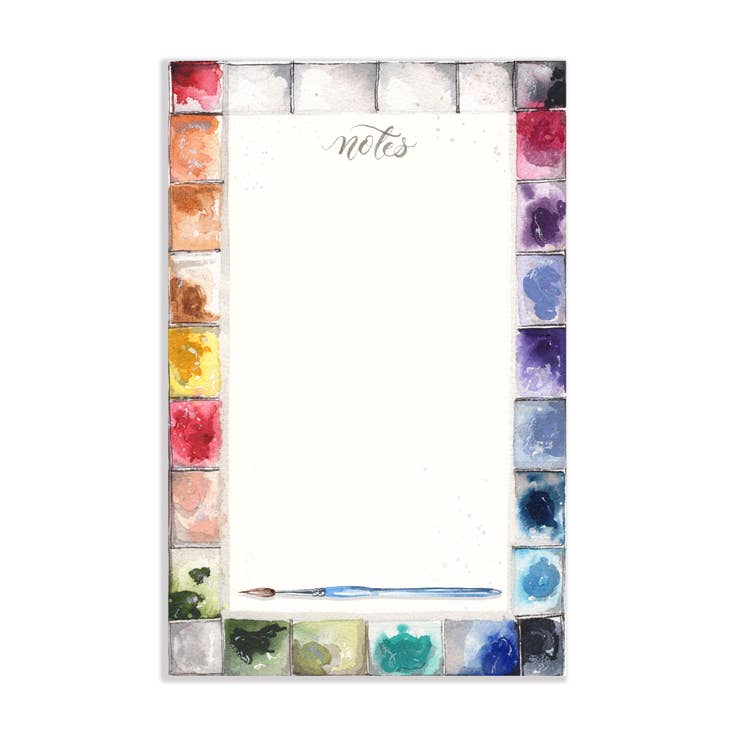 Watercolor Artist Paint Palette Notepad