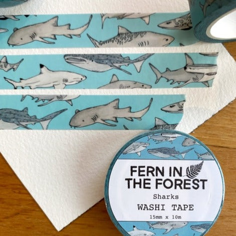 Watercolor Shark Washi Tape