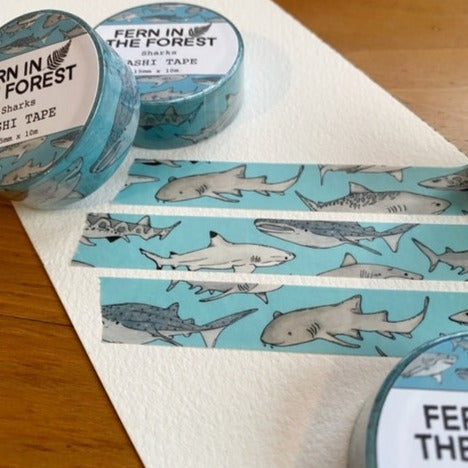 Watercolor Shark Washi Tape