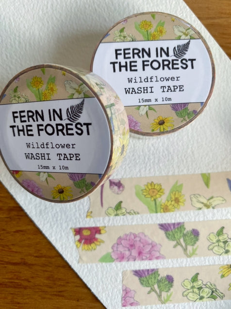 Watercolor Wildflower Washi Tape