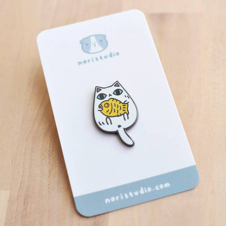 Pin de esmalte de gato Taiyaki 