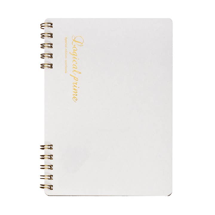 White Logical Prime W Ring Notebook A6 Size Blank