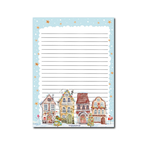 Winter Wonderland Cottage A5 Notepad