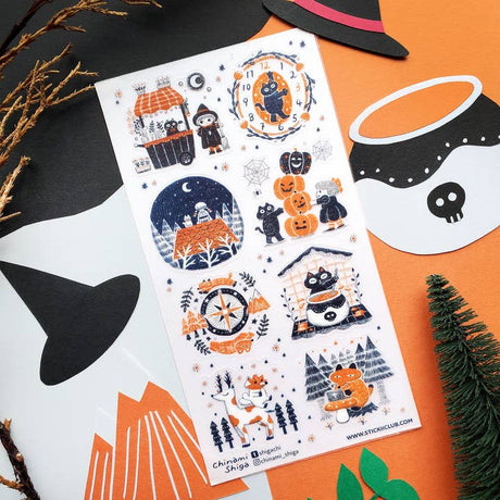 Woodland Halloween Sticker Sheet