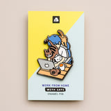 Work from Home with Cats Enamel Pin