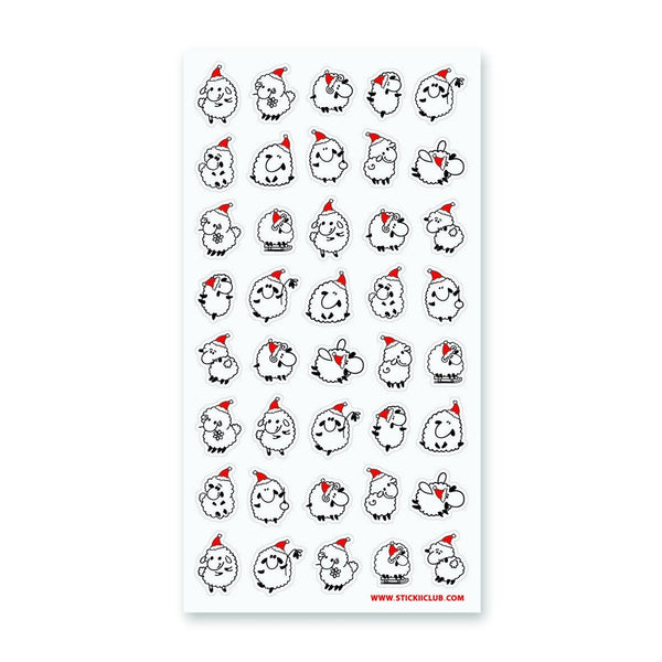 X-Mas Sheep Sticker Sheet