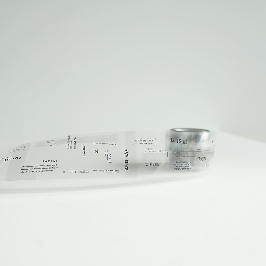 Yohaku Clear PET Tape - Grey P-004