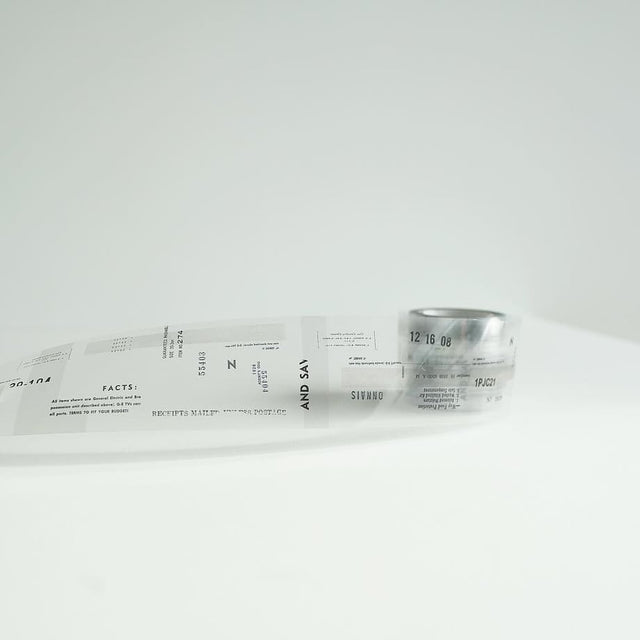 Yohaku Clear PET Tape - Grey P-004