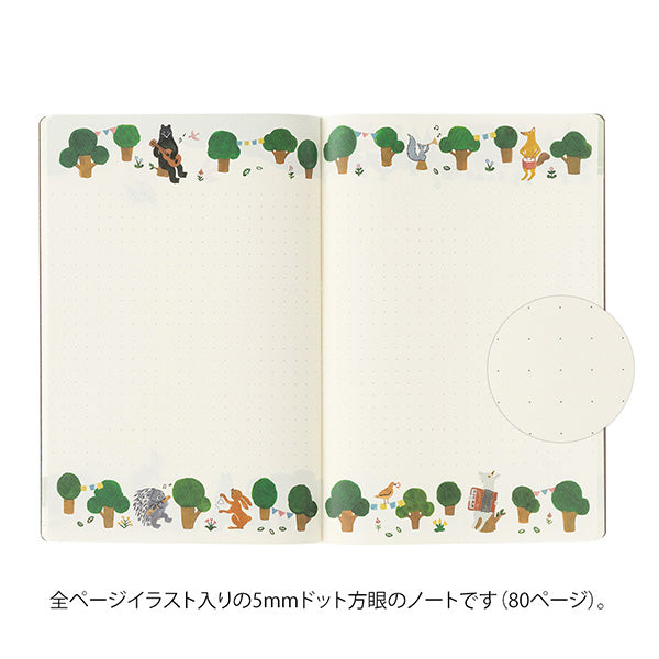 Yuru Log Notebook- Forest Animals