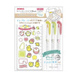 Zebra Mildliner Brush x Ocha Stencil Set - Cheerful Birds