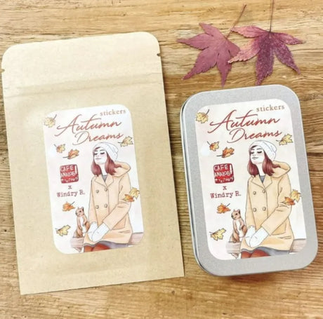 Cafe Analog X Windry R - Autumn Dreams stickers in tin