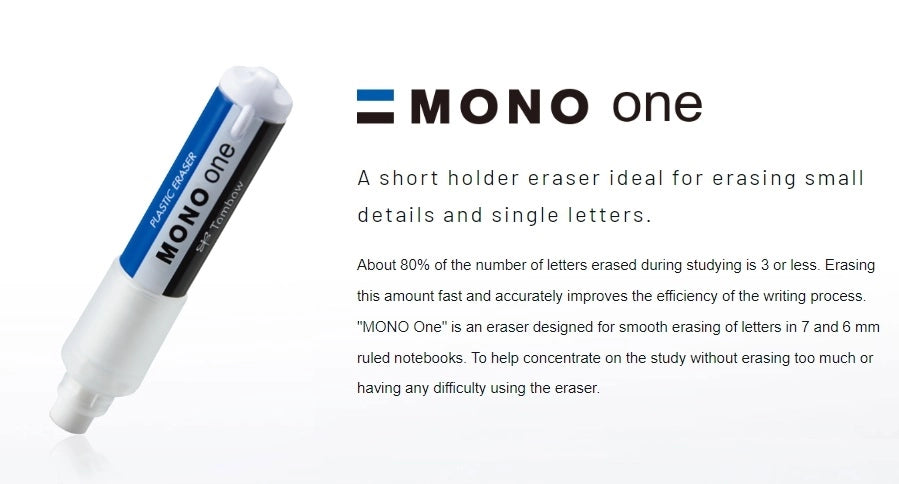 Tombow Mono One Eraser - Blue