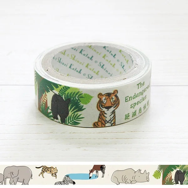 Endangered Animal Banana Paper Tape