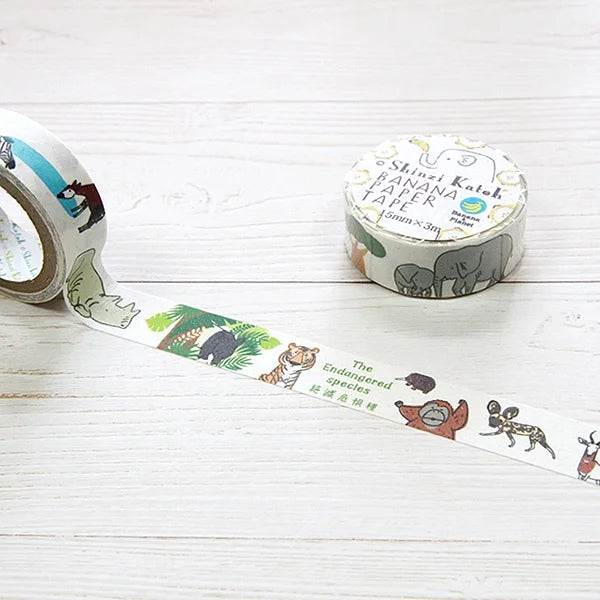 Endangered Animal Banana Paper Tape