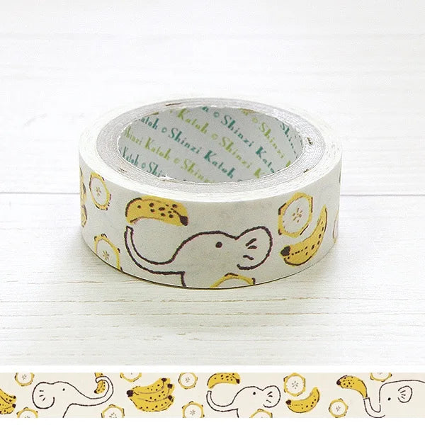 Banana & Elephant Washi Tape