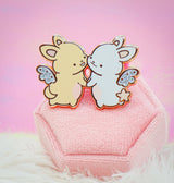 Enamel Pin: Star and Moon Angel Bunnies