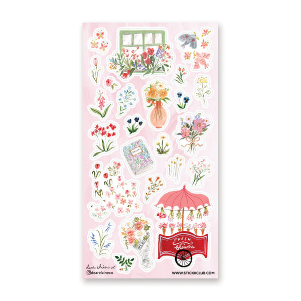 Fresh Flowers Sticker Sheet