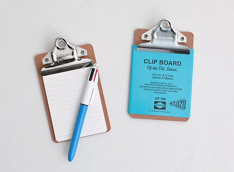 Old School Clipboard Mini Silver Clip (PENCO)