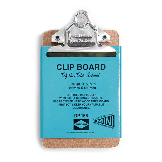 Old School Clipboard Mini Silver Clip (PENCO)