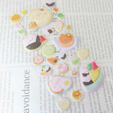 Foodie Cat Puffy Sticker Sheet - Neko Neko