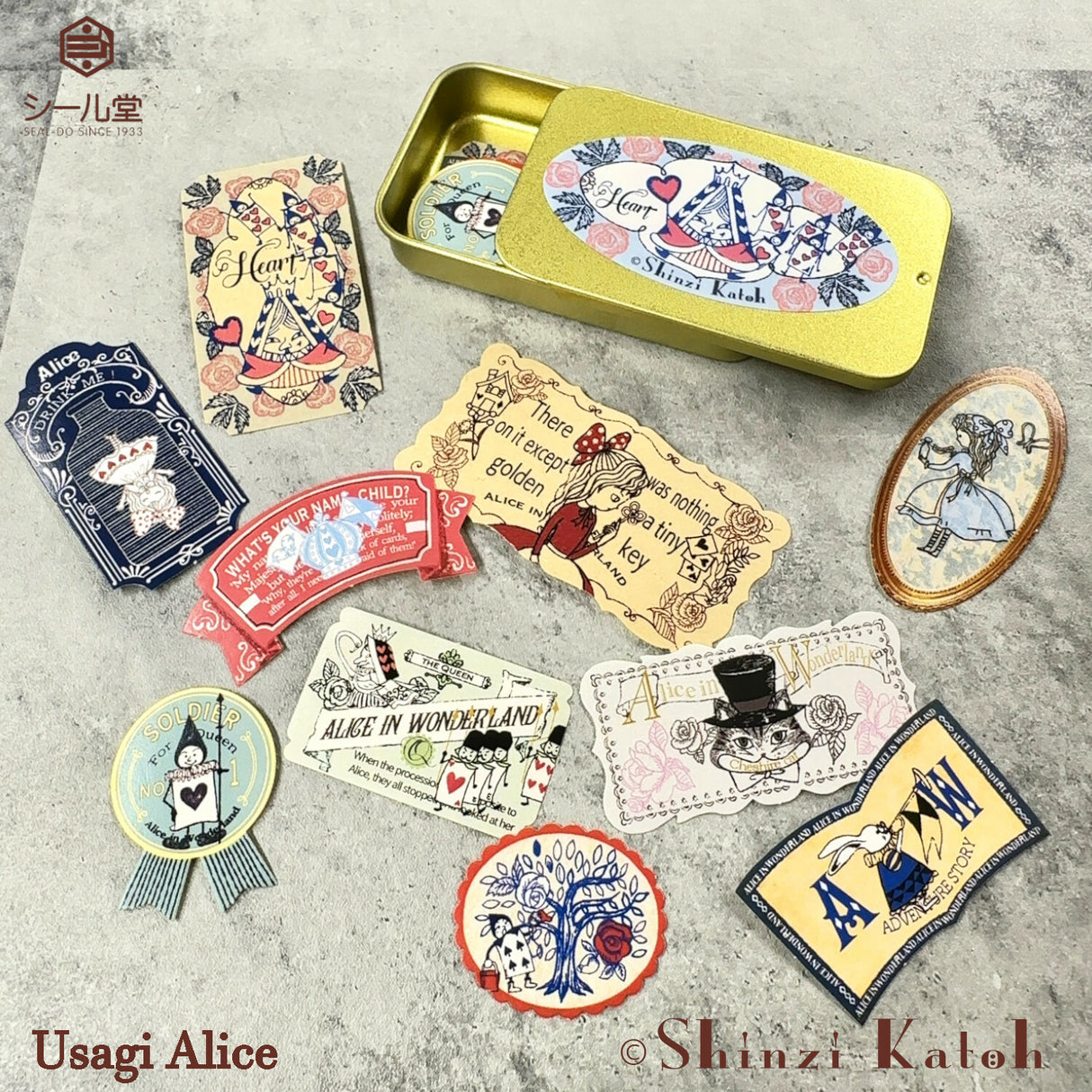 Usagi Alice in Wonderland Sticker Tin