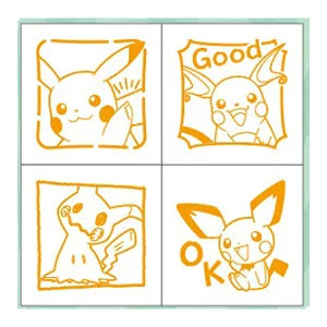 Pikachu, Pichu, Mimikyu Pokemon Mini Stamp