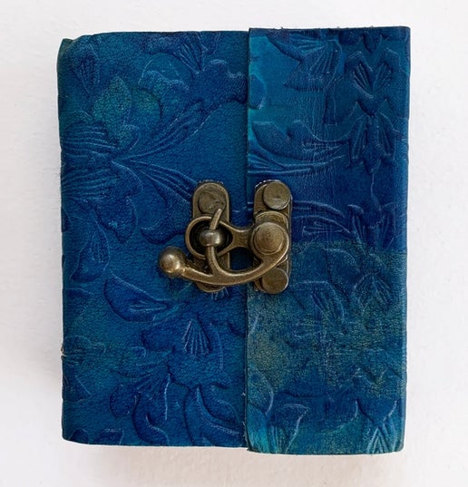 Diario en relieve azul de 3 x 4 pulgadas