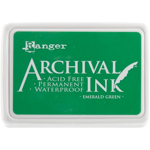 Almohadilla de tinta de archivo Ranger verde esmeralda n.° 0 