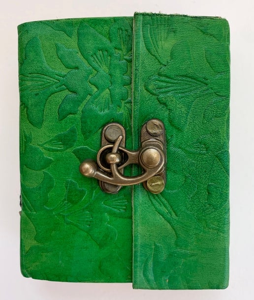 Green Embossed Journal 3 X 4