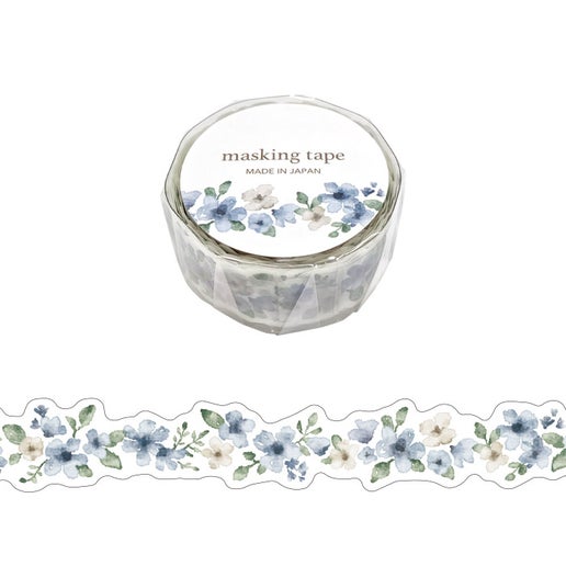 Blue Flower Palette Washi Tape