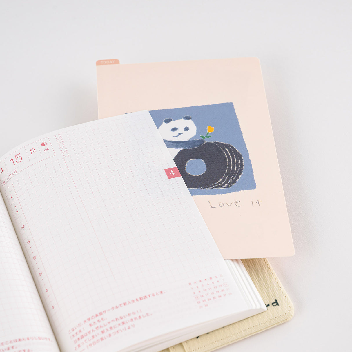 Hobonichi Pencil Board for A6 Planner Original Size Love it Panda