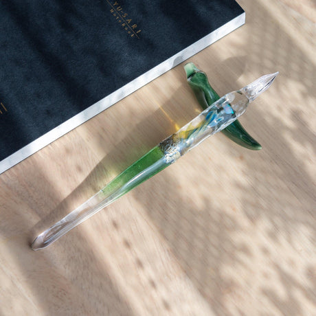 Tsukuyomi Green Glass Dip Pen