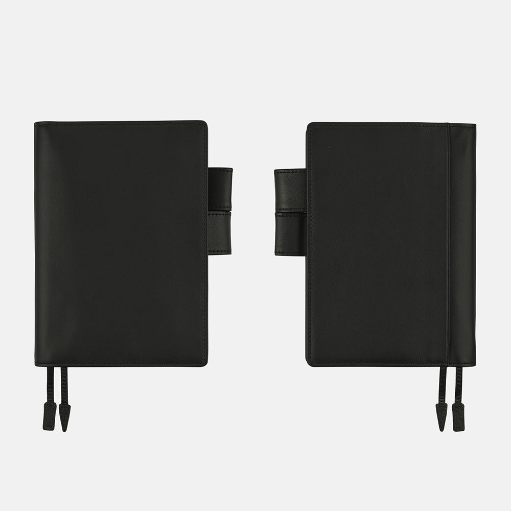 Funda de piel para Hobonichi 2025 A6: TS Basic, color negro