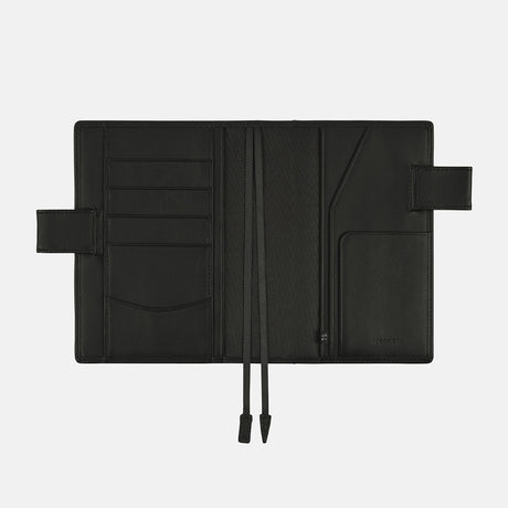 Funda de piel para Hobonichi 2025 A6: TS Basic, color negro