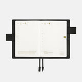 Funda de piel para Hobonichi 2025 A6: TS Basic, color negro