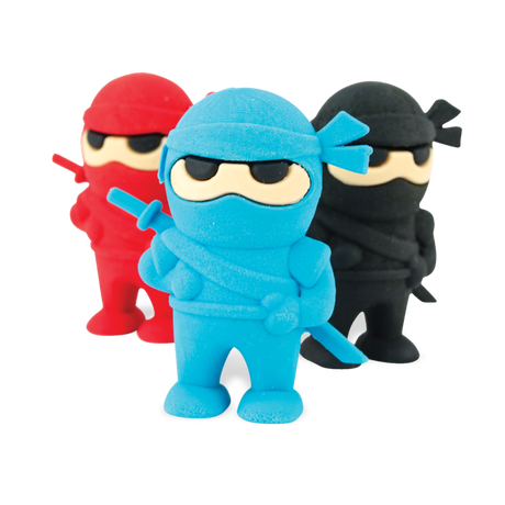 Hiyah! These Ninja Erasers are stealthy and can make mistakes vanish in a blink! They are your combat partners against an army of errors. Give a swift kick to mistakes and make sure you keep these little fighters handy.