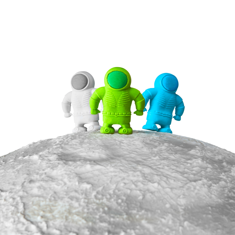 Countdown to blasting your mistakes off into outer space with these far out novelty erasers! These 3 outer space erasers are your adventurer buddies into the mind-opening space of creativity!