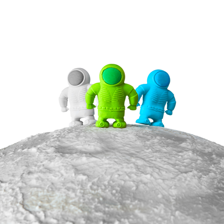 Countdown to blasting your mistakes off into outer space with these far out novelty erasers! These 3 outer space erasers are your adventurer buddies into the mind-opening space of creativity!