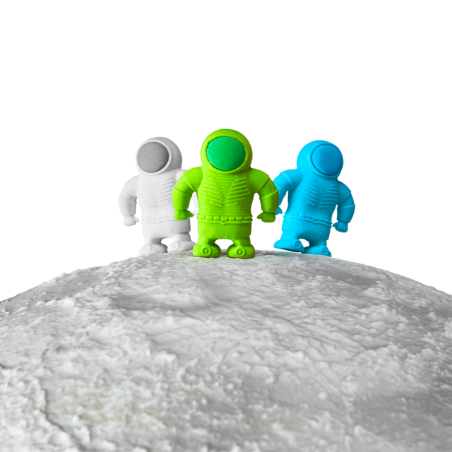 Countdown to blasting your mistakes off into outer space with these far out novelty erasers! These 3 outer space erasers are your adventurer buddies into the mind-opening space of creativity!