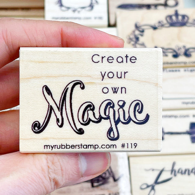 Create Your Own Magic Rubber Stamp - You can color the word "Magic" however you want it, create your own magic =)