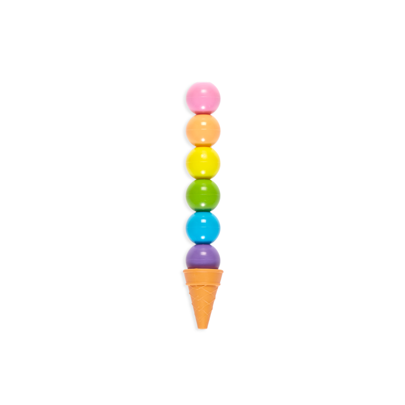 Rainbow Scoops Stacking Erasable Crayons