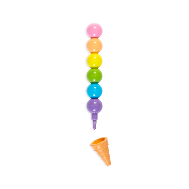 Rainbow Scoops Stacking Erasable Crayons