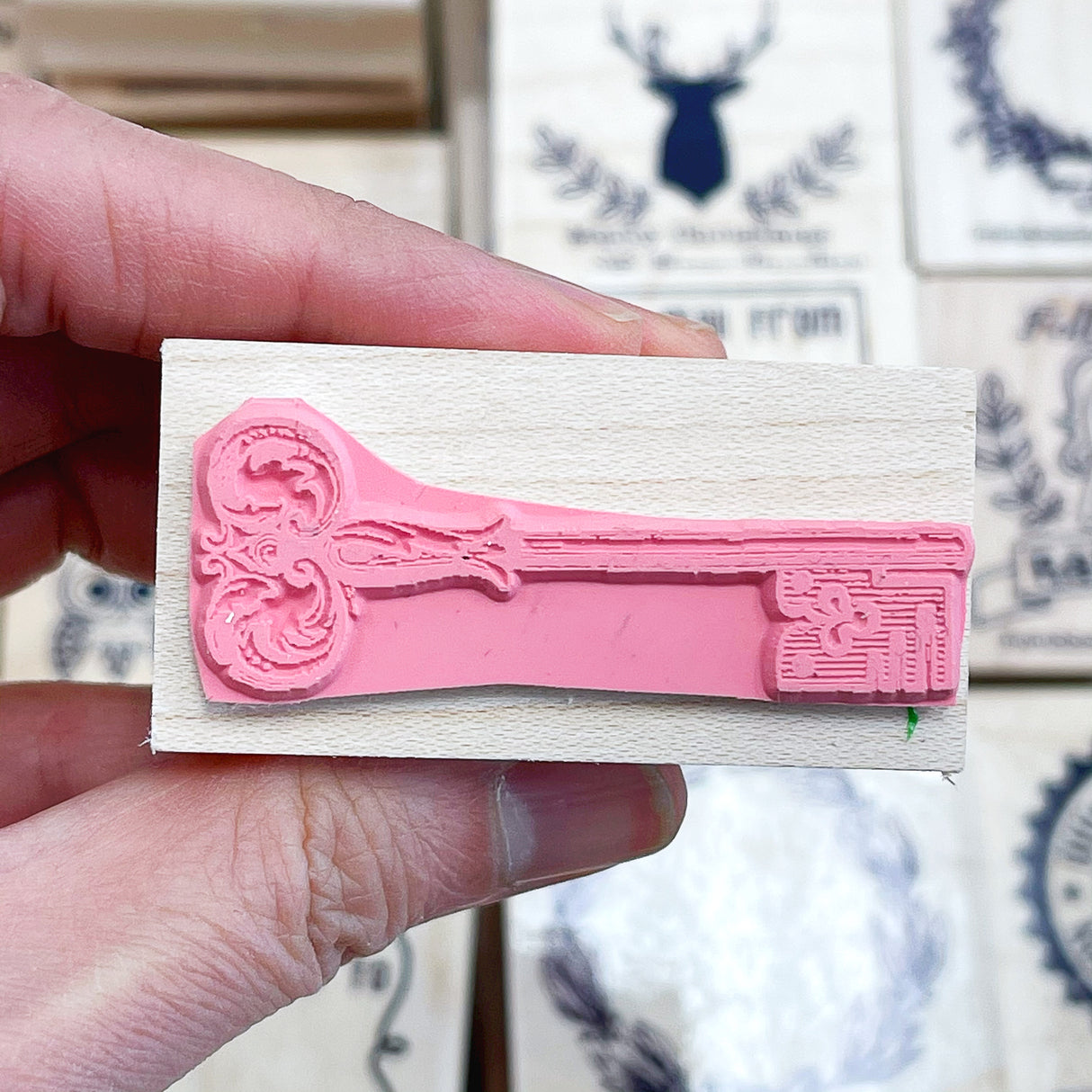 Vintage Key Rubber Stamp