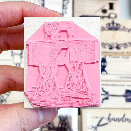 Vintage Sewing Machine Rubber Stamp