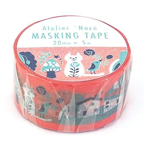 Kodomo No Okao Folk Art House Animal Washi Tape 田口奈津子