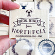 Special Delivery From North Pole Candy Cane Rubber Stamp