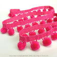 Strawberry Pink Ball Fringe / Pom Pom Fringe. Use these pom pom trim in your planner spread, gift wrapping, advent calendar, hat making, curtains, baby blanket, pillows and all kind of craft projects.