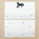 Flower Garden Horse Letter Set Writing Papers & Envelopes