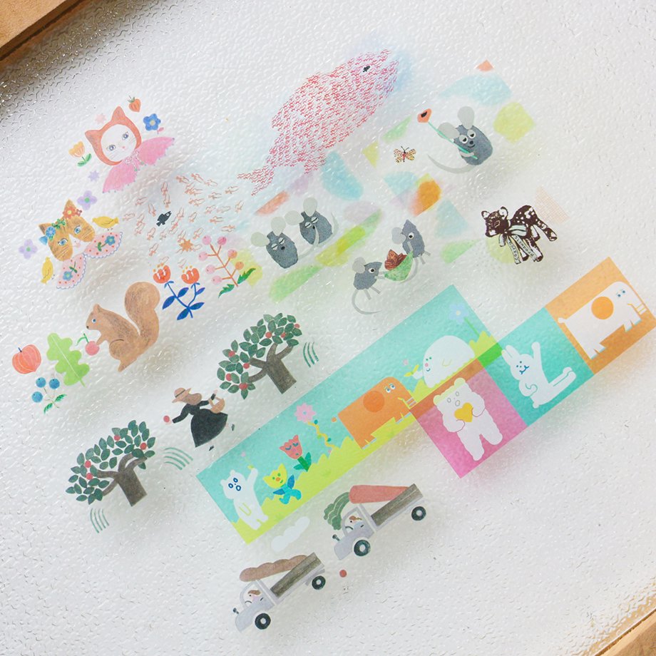 Sunny Days AIUEO Clear Washi Tape